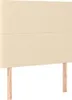 vidaXL Čelo postele krémové 90x5x118/128 cm látka Náhľad obrázku produktu 1