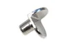 A close-up, isolated view of a silver shelf support peg. Produktbild-Vorschau