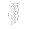 Skye Decor, Lotus- Lotus CHL, Nussbaumfarbe, Bücherregale, Produktbild-Vorschau 3