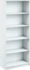 A white, empty bookshelf. Produktbild-Vorschau