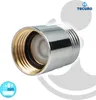 A close-up studio shot of a plumbing fitting against a white and gray background with brand logo and product information. Produktbild-Vorschau