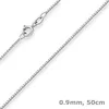 0-9mm-Veneziakette-aus-375-Weißgold-50cm Produktbild-Vorschau