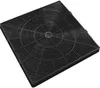 A black carbon filter for a cooker hood, shown from a diagonal angle against a white background. Produktbild-Vorschau