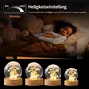 Nachtlicht in Blumenform mit Kristallkugel, 2,4 Zoll großes Produktbild-Vorschau 5