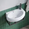 Waschbecken Aufsatzwaschbecken oval aus Keramik Weiß mit Produktbild-Vorschau 5