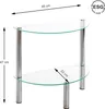 HAKU Beistelltisch chrom - Metall, Sicherheitsglas 5 mm, Produktbild-Vorschau 2