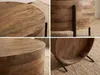FineBuy : Table basse en bois massif de mangue, diamètre 70 Voir les images du produit 4