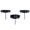 Kerzenhalter Adventskranz Stumpenkerzen Schwarz 8cm - 4er Produktbild-Vorschau 4