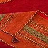 Natur Teppich Kelim Navarro Rot Orange, Größe:70x140 cm Produktbild-Vorschau 6