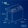 NRG AGM Motorradbatterie YTX12-BS 12,5Ah 12V Produktbild-Vorschau 5