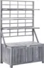 vidaXL Úložná truhla s mřížkou 99x55x160cm Masivní dřevo Náhled obrázku produktu 1