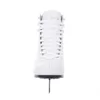 A white ice skate with a silver blade is shown from the front against a white background. Náhľad obrázku produktu