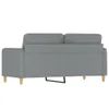 vidaXL 2-Sitzer-Sofa Hellgrau 140 cm Stoff Produktbild-Vorschau 5