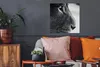 MuchoWow® Poster Tierprofil Löwe in schwarz und weiß 50x50 Produktbild-Vorschau 2