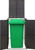 vidaXL Box na odpadky pro 1 odpadkový koš černý 70x80x117 Náhled obrázku produktu 1