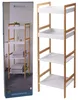 Bambus Badezimmerregal Badregal Wandregal Regal 4 Etagen 36x30x110cm Produktbild-Vorschau