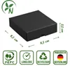 Faltschachtel 8,5 x 8,5 x 2,5 cm, Schwarz, Deckel, Produktbild-Vorschau 5