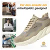 A collage of images showing different work environments and a close-up of a safety shoe. Produktbild-Vorschau