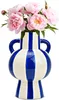 Vase à fleurs rayé multicolore, bleu blanc en Ø 15x24 cm Voir les images du produit 1