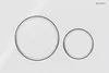 A white toilet flush plate with two circular buttons. Náhľad obrázku produktu