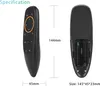 Two views of a black remote control, with dimensions indicated. Produktbild-Vorschau