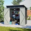 Metall Gerätehaus mit Pultdach Fundament Schuppen Produktbild-Vorschau 3