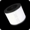 A cylindrical air filter with a black rim and pleated white filter material, set against a black background. Náhled obrázku produktu