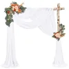 Huwelijks Draperingsstof 2 Paneelen 73 x 610cm Wit Chiffon Productafbeelding-voorbeeld 2