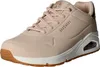 A single Skechers Uno Shimmer Away women's sneaker shown from a side-diagonal angle against a white background. Produktbild-Vorschau