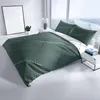 Bettwäsche Baumwolle 240x220 cm Set Grün Streifen Produktbild-Vorschau 2