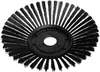 A black brush head for a sweeping machine, shown from a top-down perspective against a white background. Produktbild-Vorschau