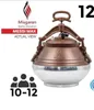 A product shot of a pressure cooker with marketing text and icons. Anteprima dell’immagine prodotto