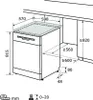 Technical drawing and dimensions of a built-in dishwasher. Produktbild-Vorschau