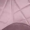 A close-up view of quilted pink fabric, likely part of a chair or cushion. Produktbild-Vorschau