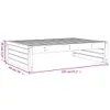 vidaXL Tabouret de jardin 120x80 cm pin massif Voir les images du produit 8