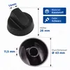 Knebel Drehgriff 43mmØ SET mit Adaptern Universal für Produktbild-Vorschau 3