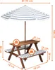 Picknicktisch aus Holz ab 2 Jahren mit Sonnenschirm und Produktbild-Vorschau 2