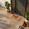 Relaxdays Fußmatte Kokos 60x40 cm, Türvorleger Hühner, Produktbild-Vorschau 2