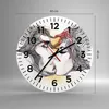 Wanduhr - Rund - Glasuhr - Paar Küssen Abstraktion - Produktbild-Vorschau 3