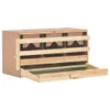 vidaXL Nid de poule 3 compartiments 72 x 33 x 38 cm Pin Voir les images du produit 8