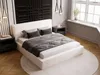 A modern bedroom with a bed, nightstands, and a window. Náhled obrázku produktu