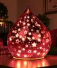 formano LED Deko Farbglas Tropfen Sterne Rot 16 cm Produktbild-Vorschau 3
