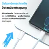 USB-C Ladekabel 1m – Gesleevtes USB-C auf USB-C 20W Produktbild-Vorschau 10