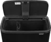 An open black Brabantia Bo Touch Bin trash can with two compartments. Produktbild-Vorschau