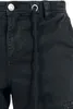 A close-up shot of the waistband of black cargo jogging pants, showing a drawstring and a metal grommet. Anteprima dell’immagine prodotto