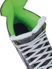 Close-up view of the inside and lacing of a hockey skate. Voir les images du produit