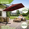 tillvex® Alu Sonnenschirm Rechteckig Ø 330 cm Rot + Produktbild-Vorschau 6