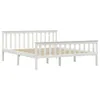 vidaXL Letto in legno massiccio di pino bianco 160x200 cm Anteprima dell’immagine prodotto 1