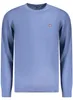 Stilvolles Norwegen Herrenhemd 1963 in Blau mit Stickerei Produktbild-Vorschau 1