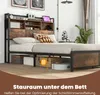 COSTWAY postel 140 x 200 cm, čelo s úložným prostorem, Náhled obrázku produktu 7